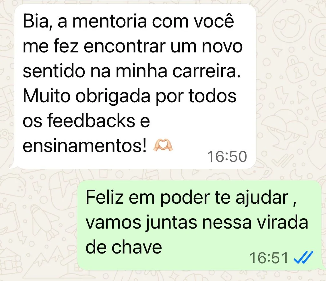 Captura do depoimento favorito do WhatsApp 6